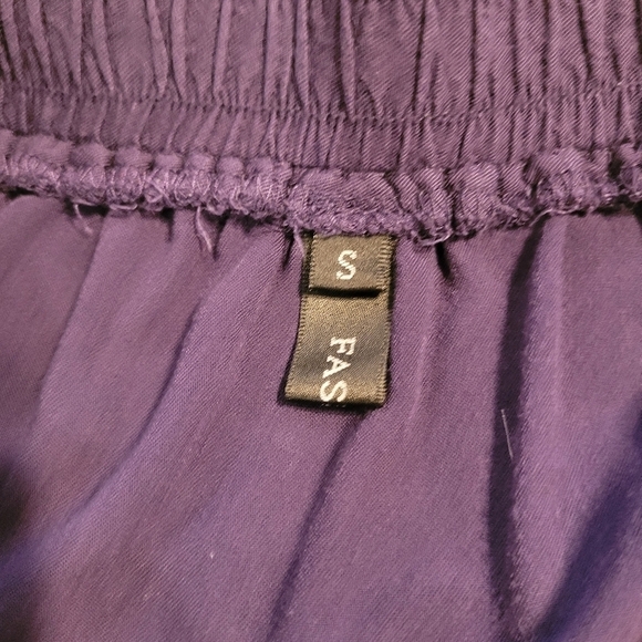 Navy Blue Midi Double Tiered Skirt with Pockets Size Small - Picture 8 of 15